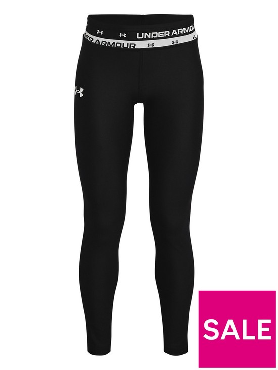 front image of under-armour-girls-heat-gear-tights
