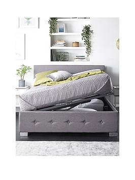 Product photograph of Aspire Linen Side Opening Ottoman Bed from very.co.uk