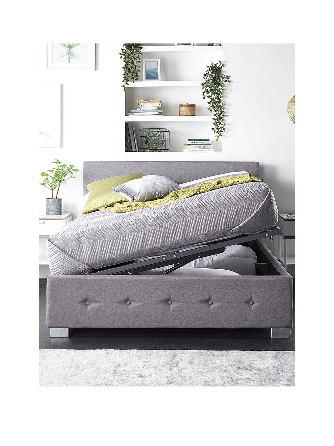 undefined Linen Side Opening Ottoman Bed