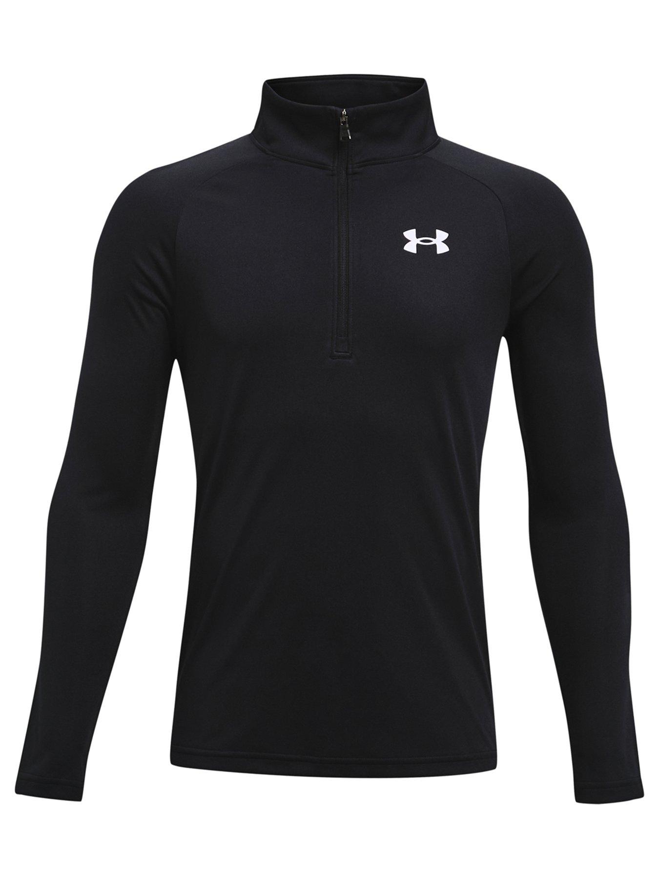 Image 1 of 2 of UNDER ARMOUR Tech 2.0 1/2 Zip Top - Black/White