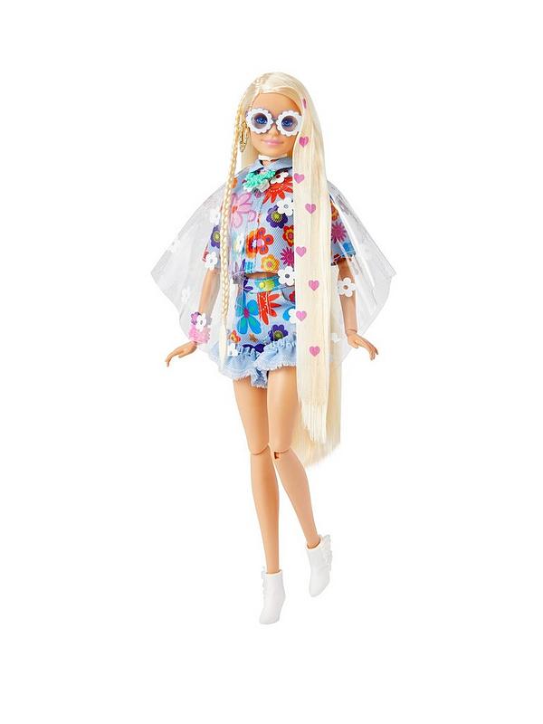 Barbie Extra Doll #12 in Floral 2-Piece Outfit with Pet Bunny | very.co.uk