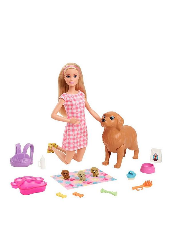 Image 1 of 6 of Barbie Newborn Pups Doll and Puppy Playset