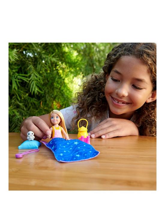 stillFront image of barbie-it-takes-two-chelsea-camping-doll-with-pet-owl-and-accessories