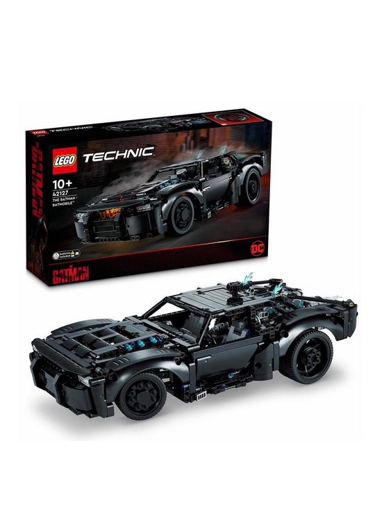 front image of lego-technic-the-batman-ndash-batmobile-car-toy-42127