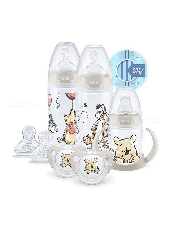 Nuk Winnie the Pooh Feeding Bottles, Teats, Soother and Cup Set 6