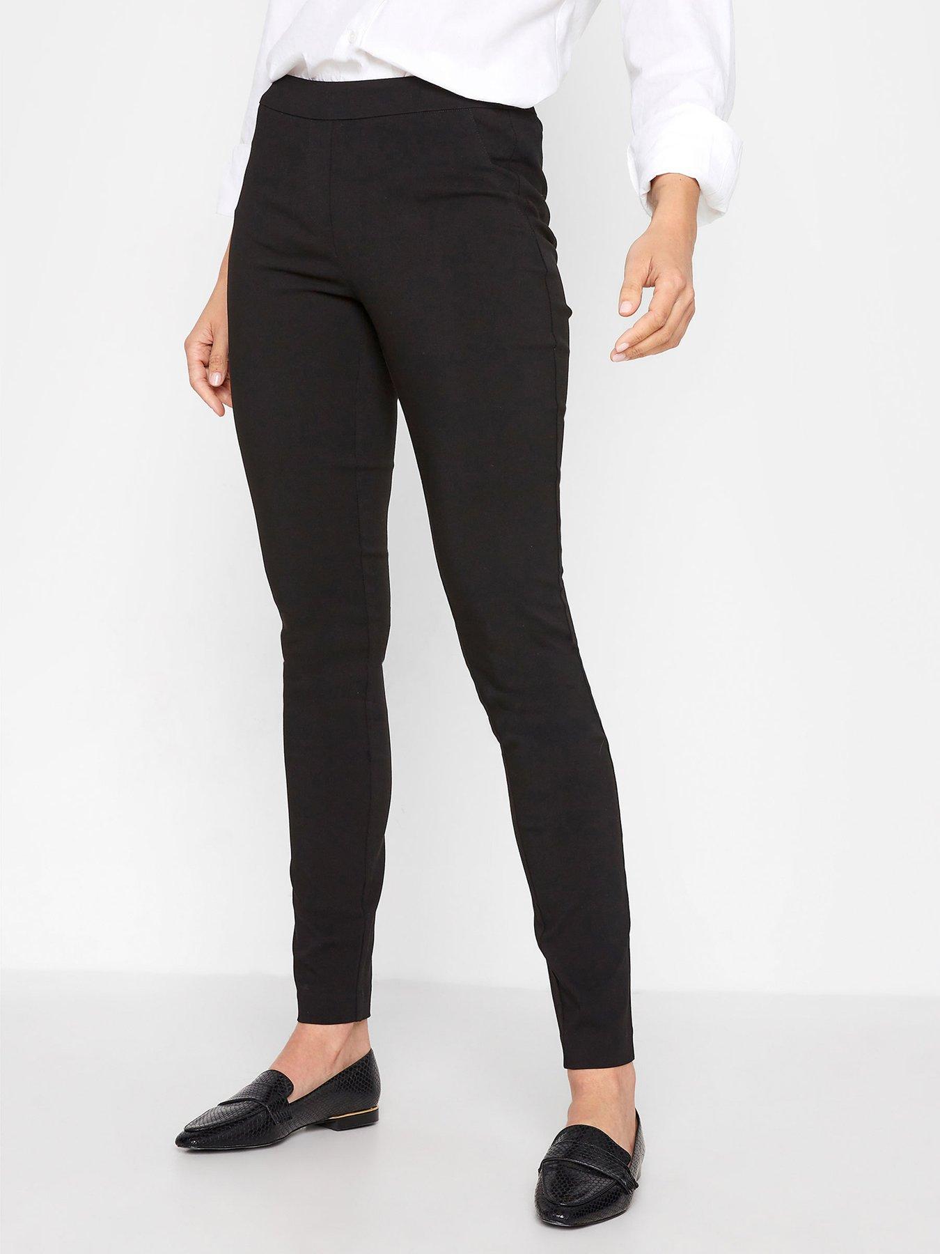 Long black on sale skinny trousers