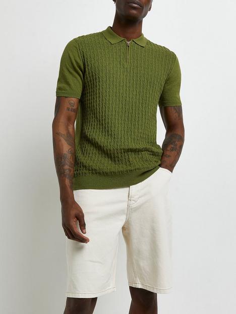 river-island-short-sleeved-fine-texture-polo