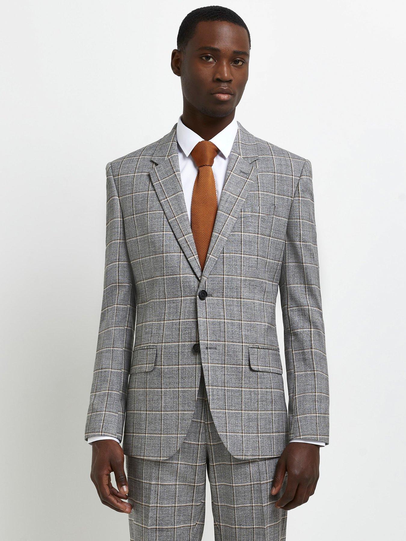 River island check on sale jacket