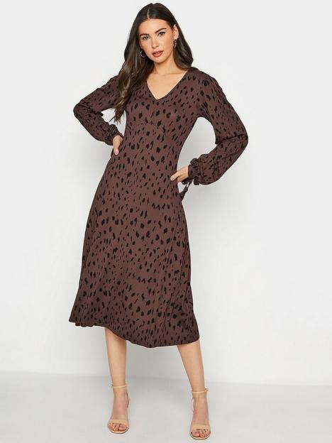 long-tall-sally-animal-dash-print-long-sleeve-tea-dress