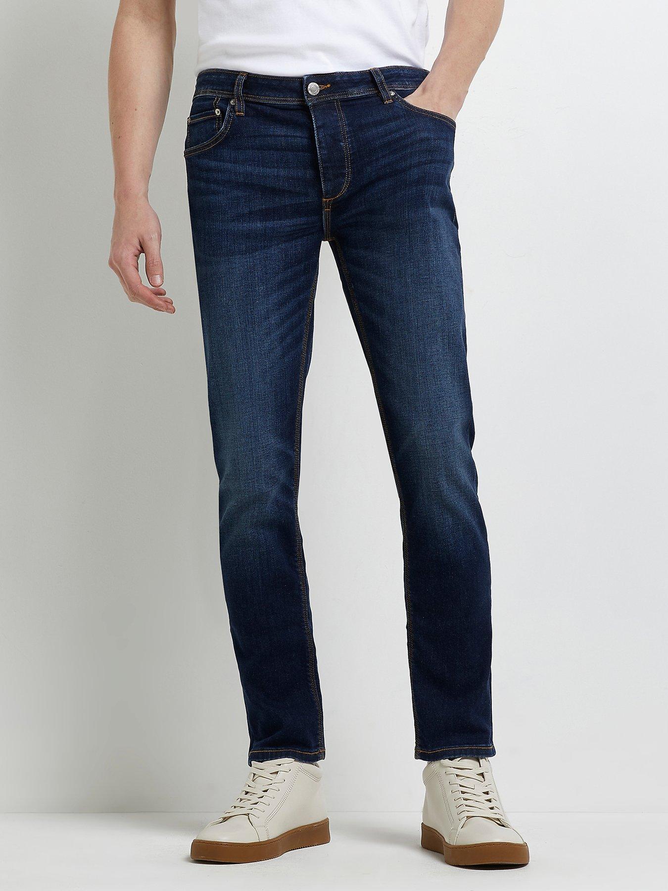 River Island Blue Dark Slim Memphis Jeans | very.co.uk