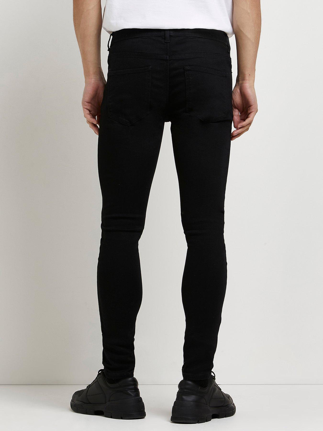 Image 2 of 4 of River Island Spray On Crow Skinny Jeans - Black