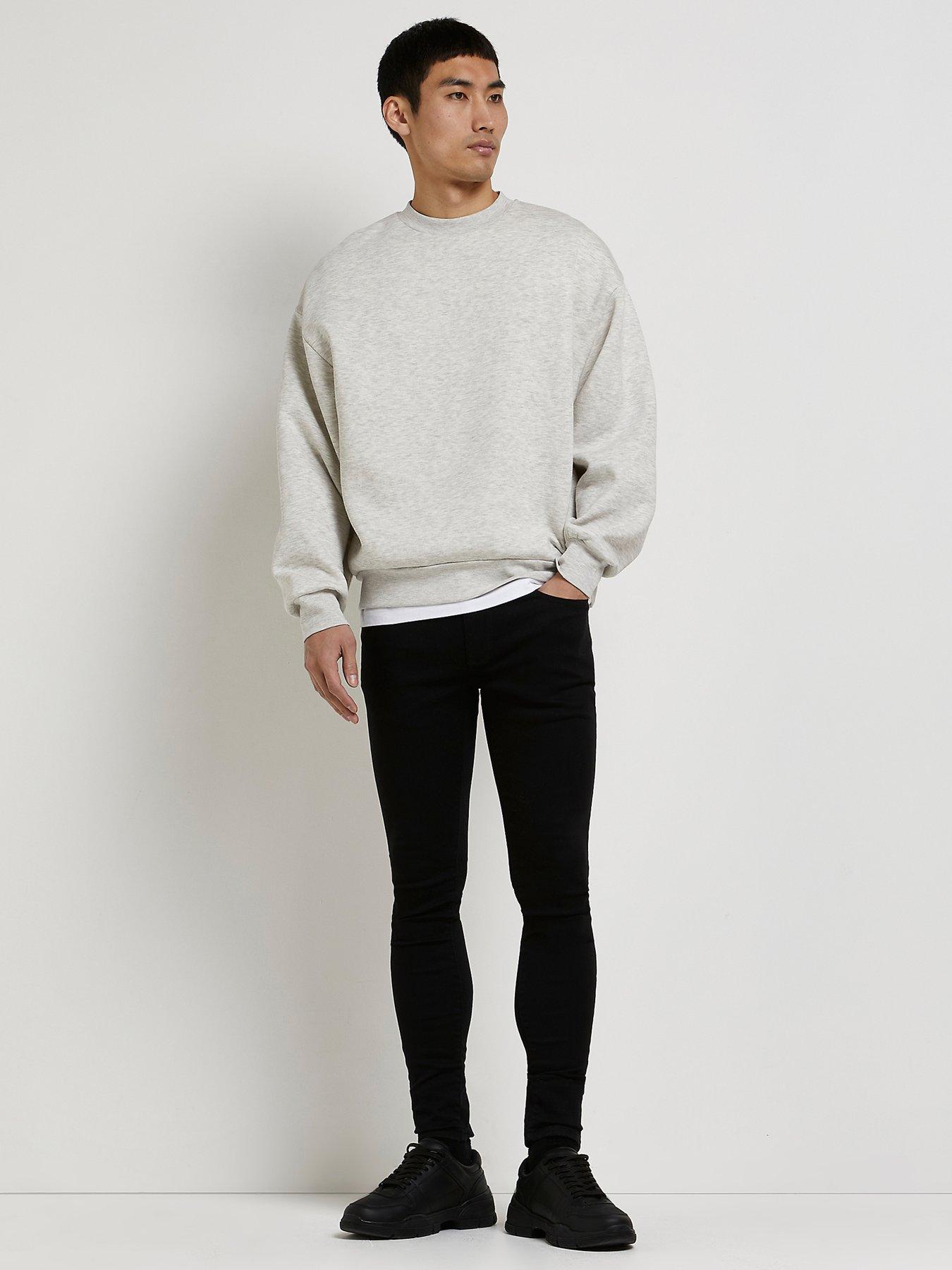 Image 3 of 4 of River Island Spray On Crow Skinny Jeans - Black