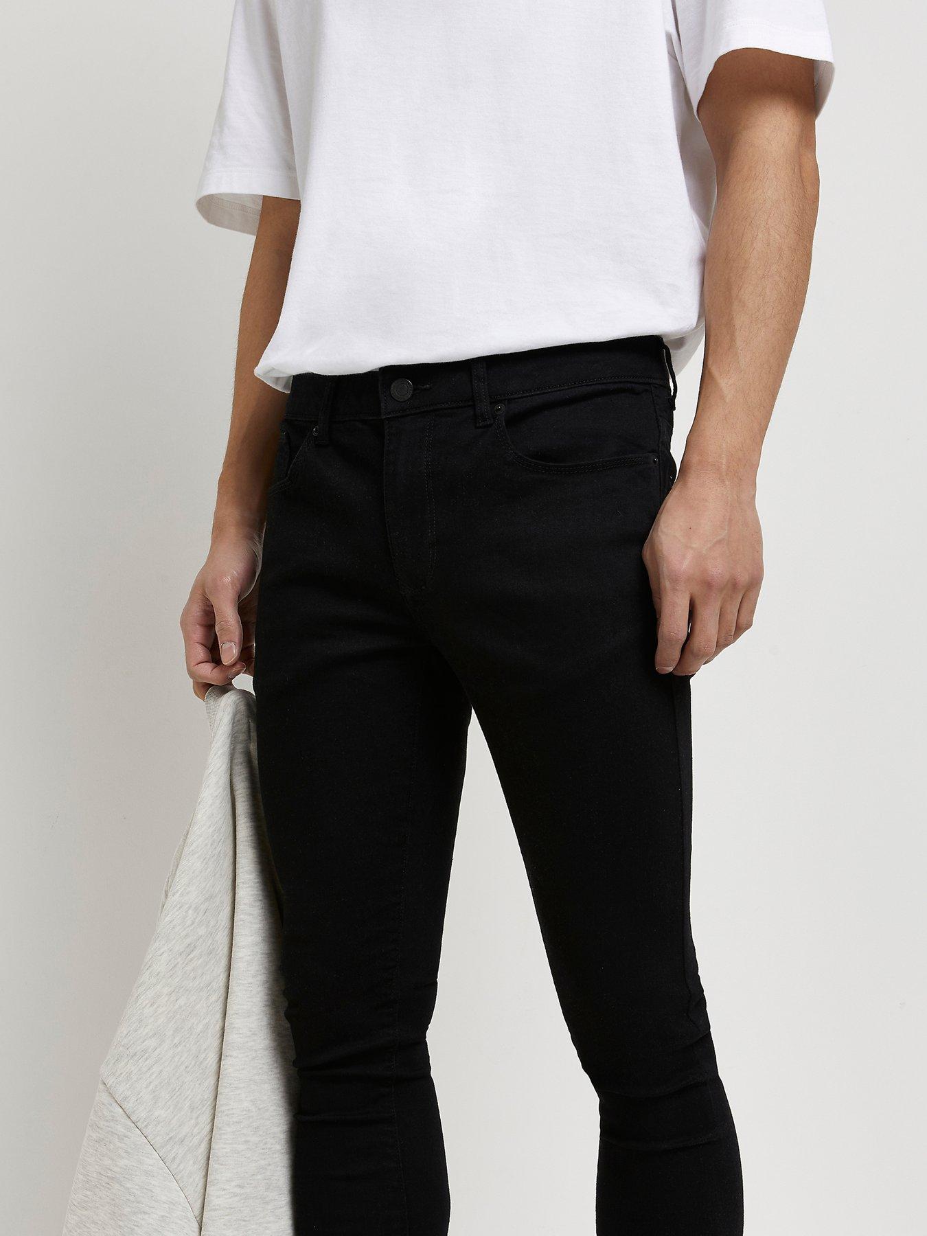 Image 4 of 4 of River Island Spray On Crow Skinny Jeans - Black