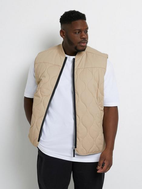 river-island-big-and-tall-cotton-quilted-gilet