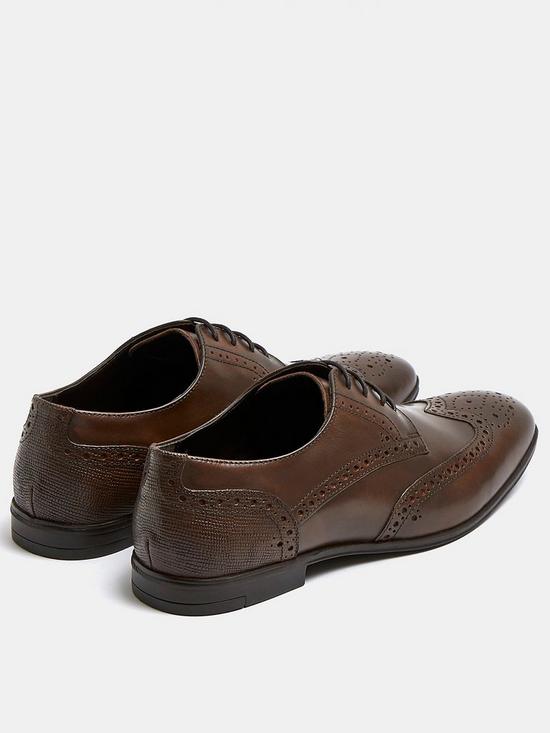 back image of river-island-lace-up-wide-fit-derby-brogue