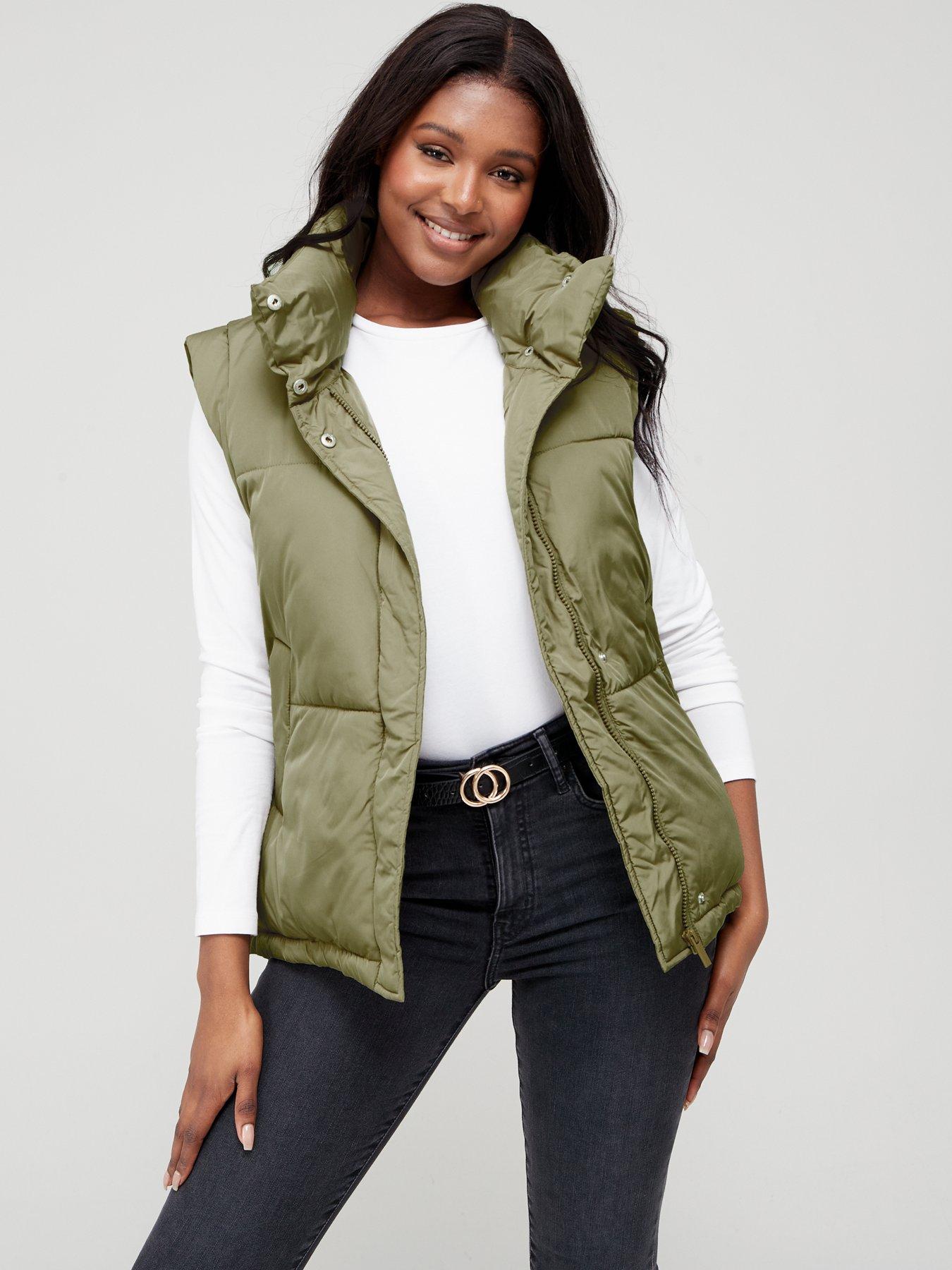 Womens Belted Ladies Check Hood Coat Fleece Hooded Button Jacket Size UK8-14 