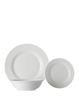 Product photograph of Maxwell Williams White Basics Coupe 12-piece Rimmed Dinner Set from very.co.uk