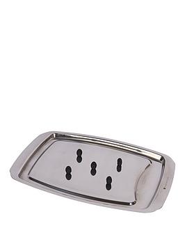 Product photograph of Masterclass Stainless Steel Spiked Carving Dish from very.co.uk