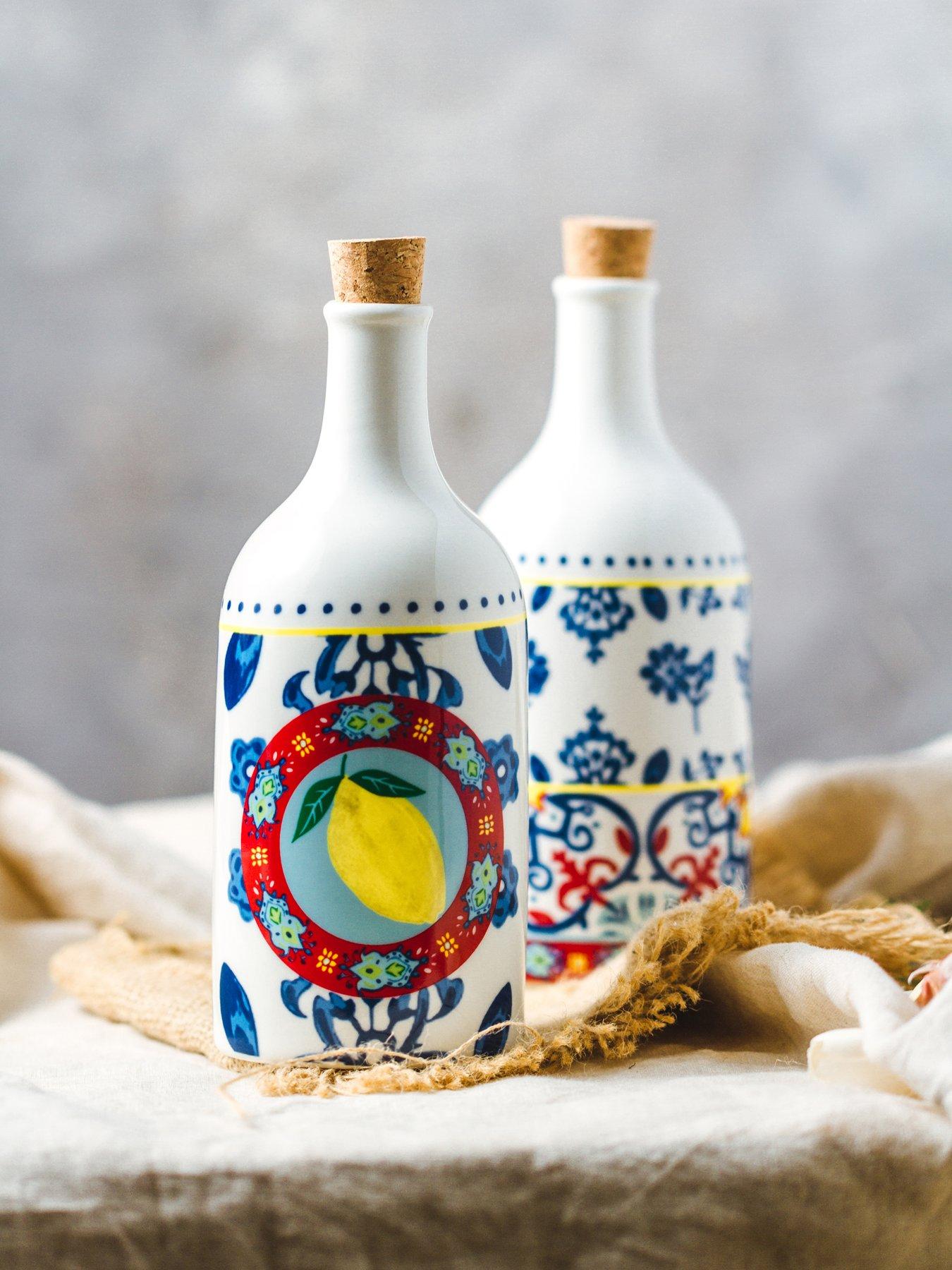 Product photograph of Kitchencraft World Of Flavours 2-piece Ceramic Oil And Vinegar Bottle Set from very.co.uk