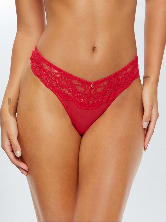 front image of ann-summers-sexy-lace-planet-thong-red