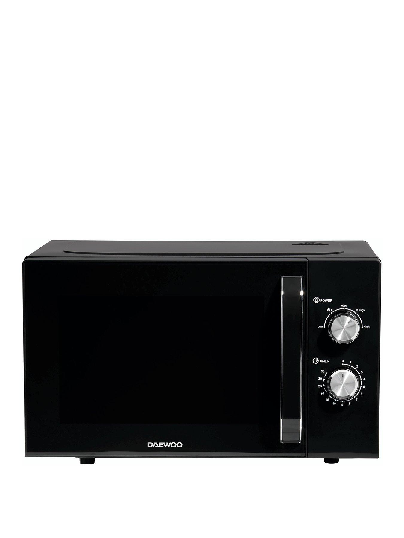Product photograph of Daewoo 23l Black 800w Microwave Kor8a07 from very.co.uk