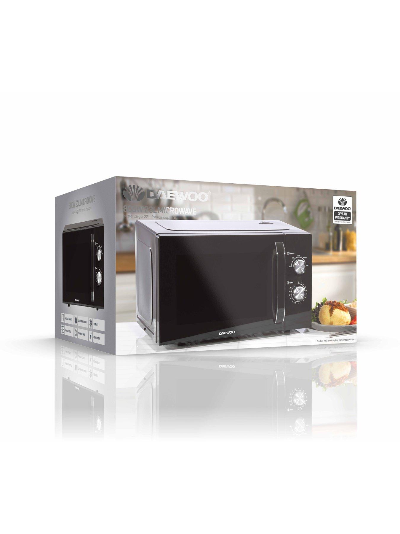 Image 2 of 3 of Daewoo 23L BLACK 800W Microwave KOR8A07