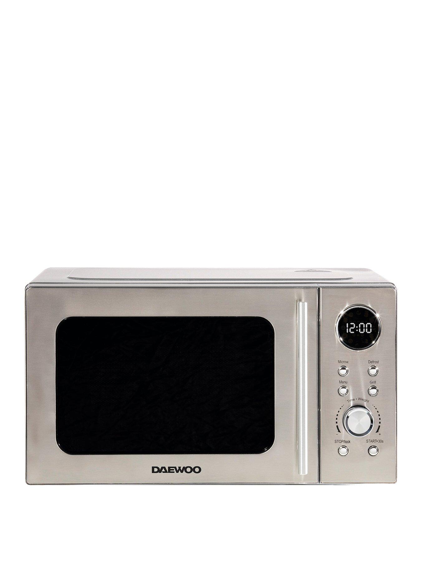 Product photograph of Daewoo 20l Silver 700w Microwave With Grill Kor3000sl from very.co.uk
