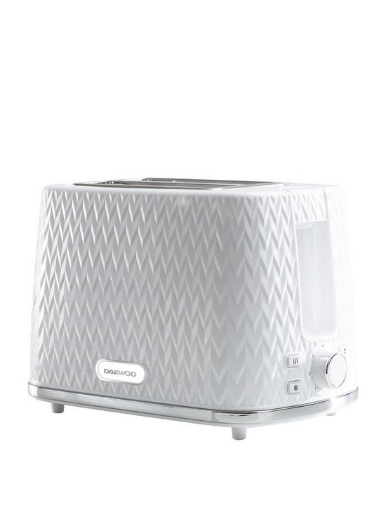 front image of daewoo-argyle-2-slice-toaster--white