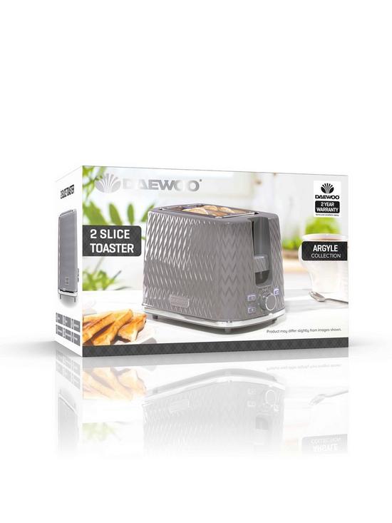 stillFront image of daewoo-argyle-2-slice-toaster--grey