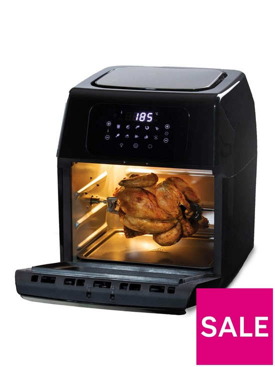 front image of daewoo-12l-digital-rotisserie-air-fryer-oven