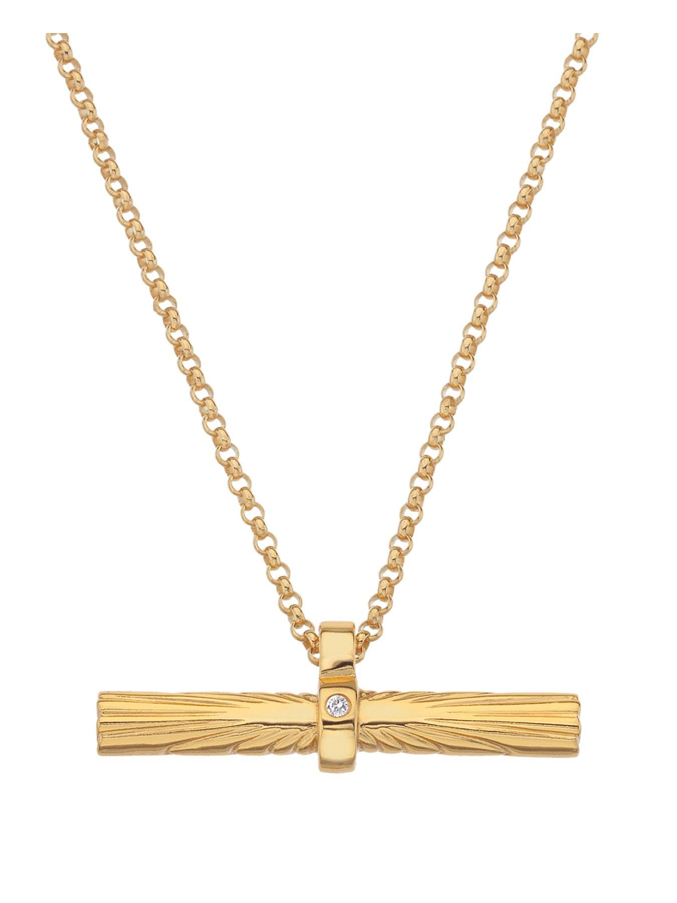 Product photograph of Hot Diamonds X Jac Jossa Hope Bar Pendant from very.co.uk