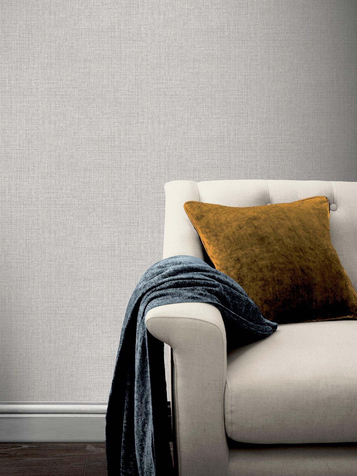 Product photograph of Arthouse Country Plain Grey Wallpaper from very.co.uk