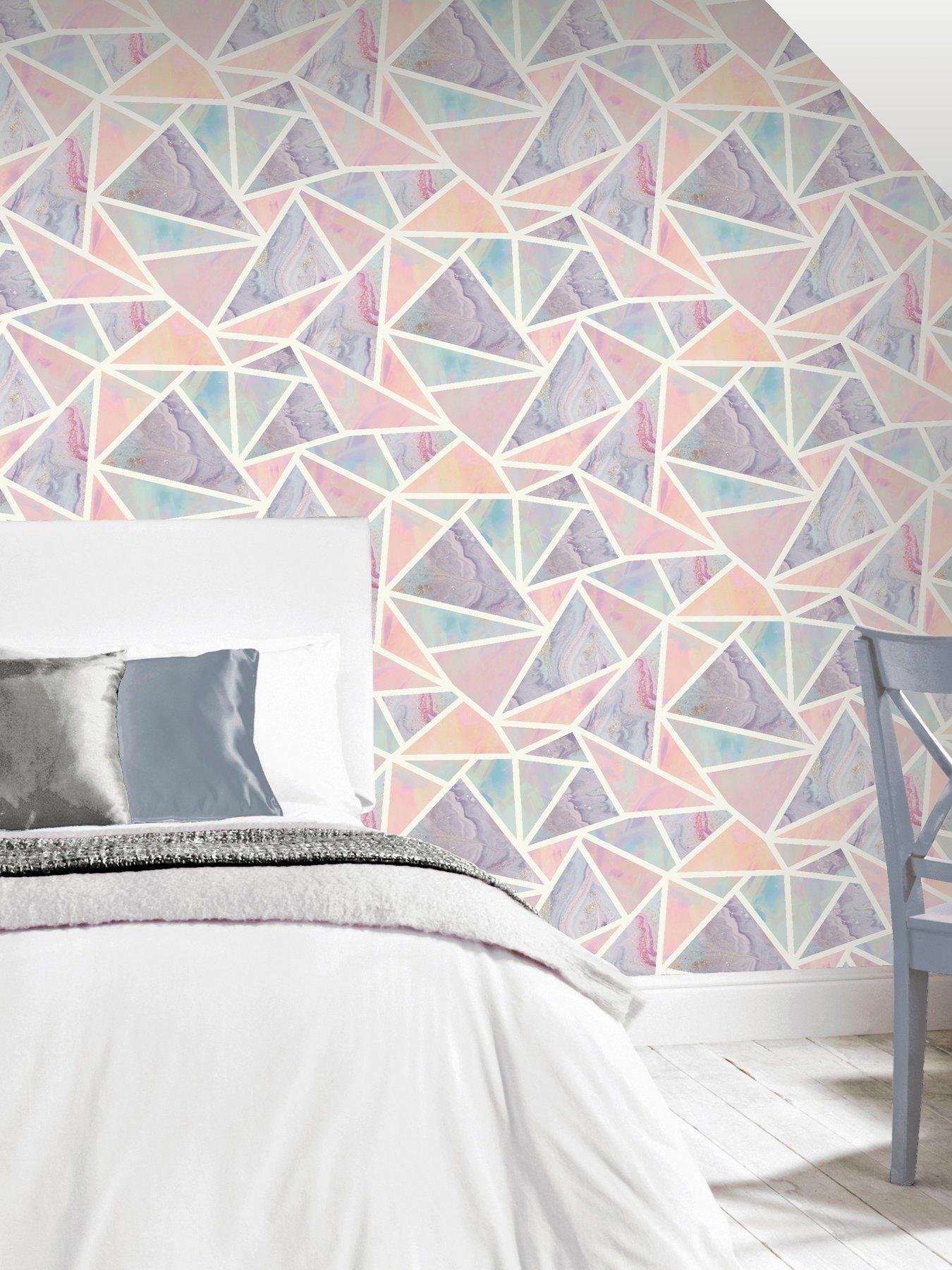 Product photograph of Arthouse Pastel Geo Wallpaper from very.co.uk