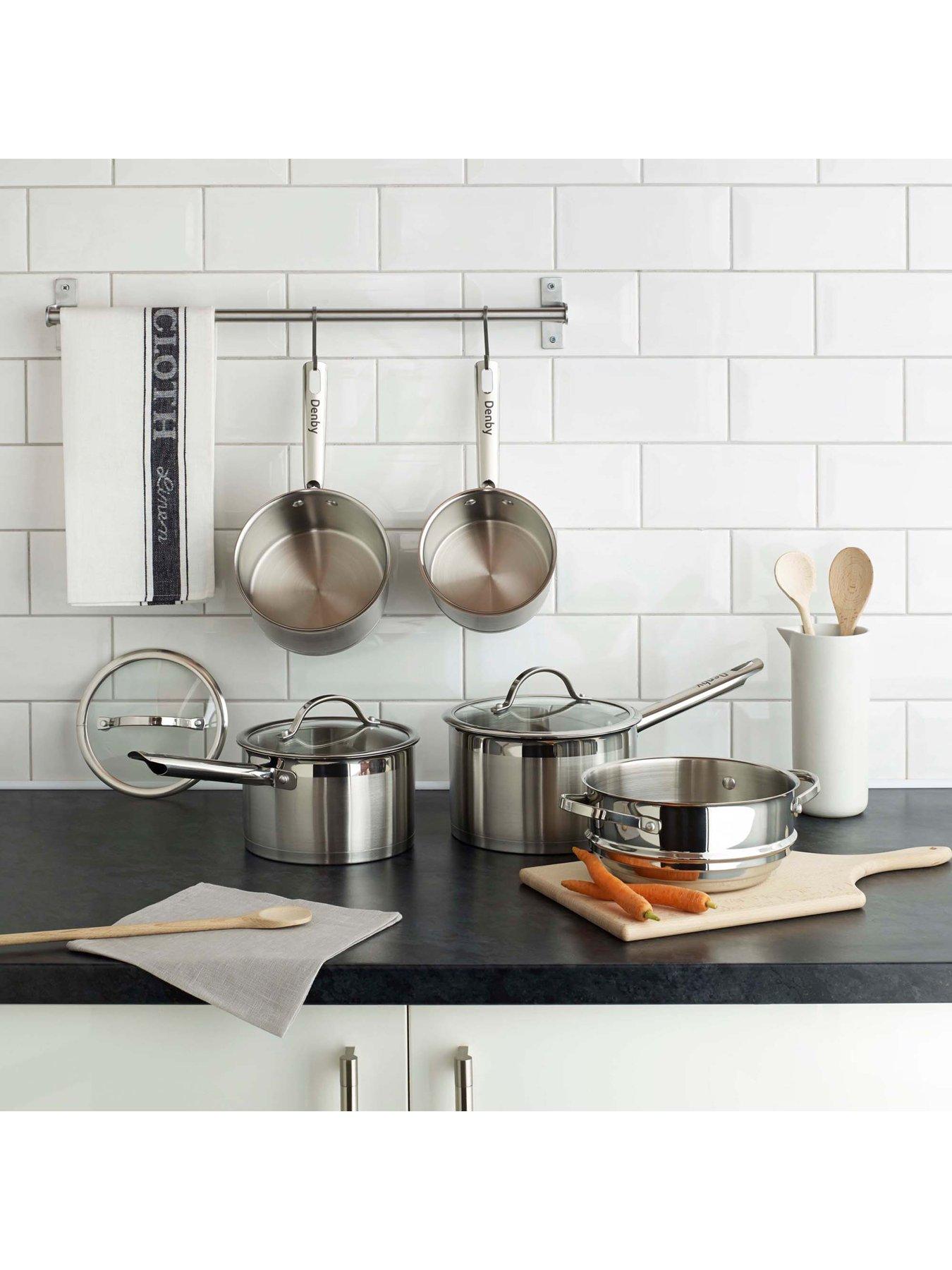 Denby Stainless Steel 5 Piece Pan Set very.co.uk