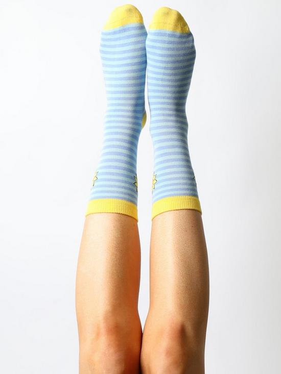stillFront image of pretty-polly-4-pack-bamboo-socks-bluelilac