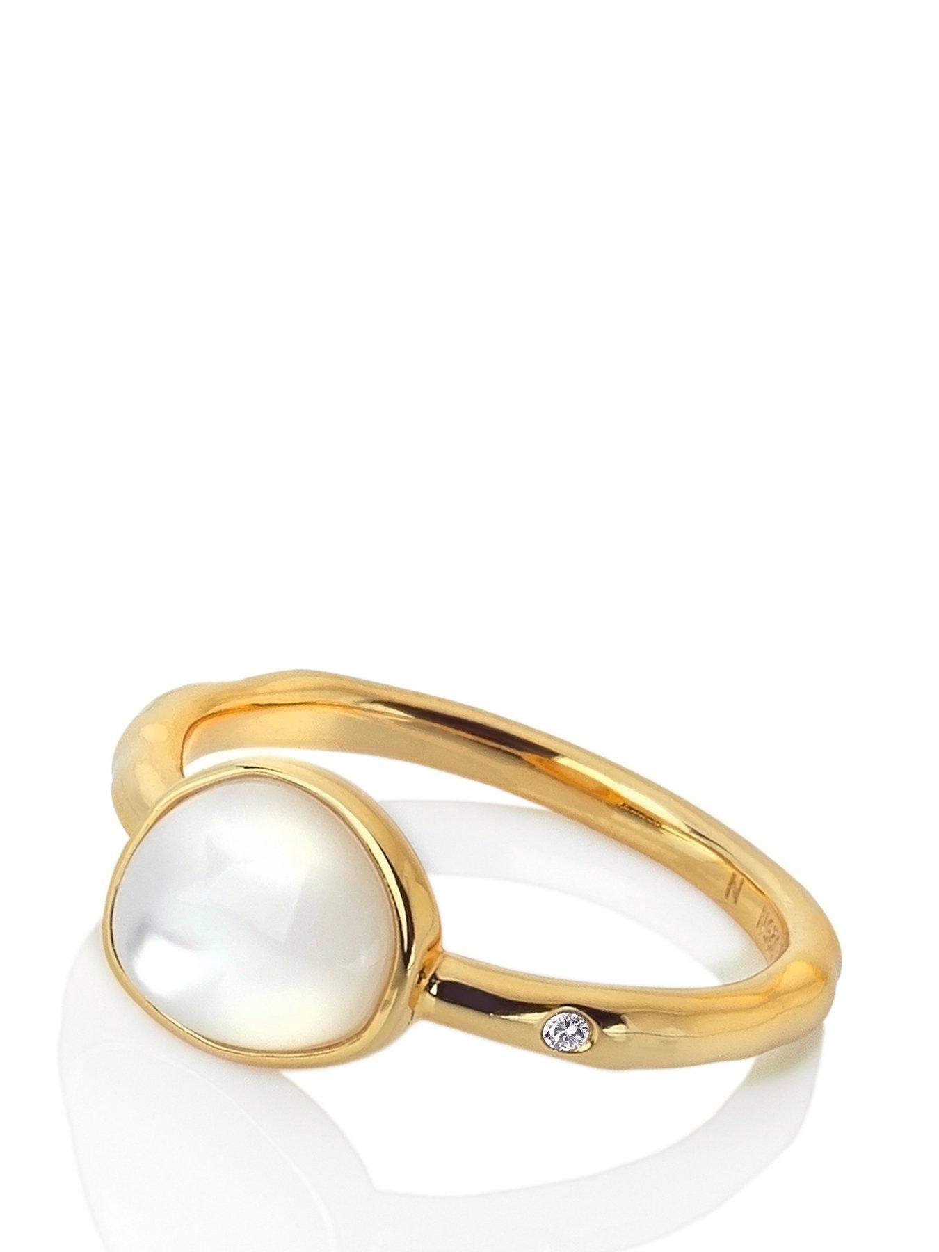 Product photograph of Hot Diamonds X Jac Jossa Calm Mother Of Pearl Ring from very.co.uk