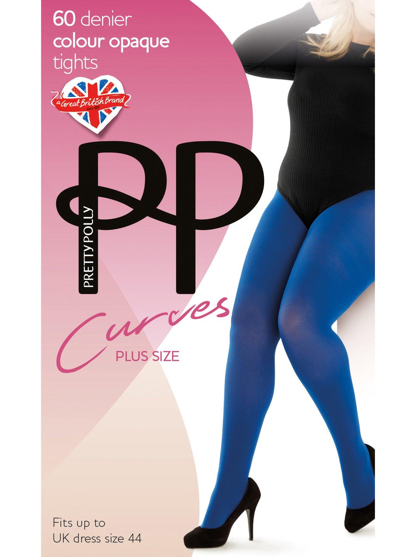 Plus Size Thick Opaque 90 Denier Coloured Tights in XXXL Extra Large Wide  Fit UK