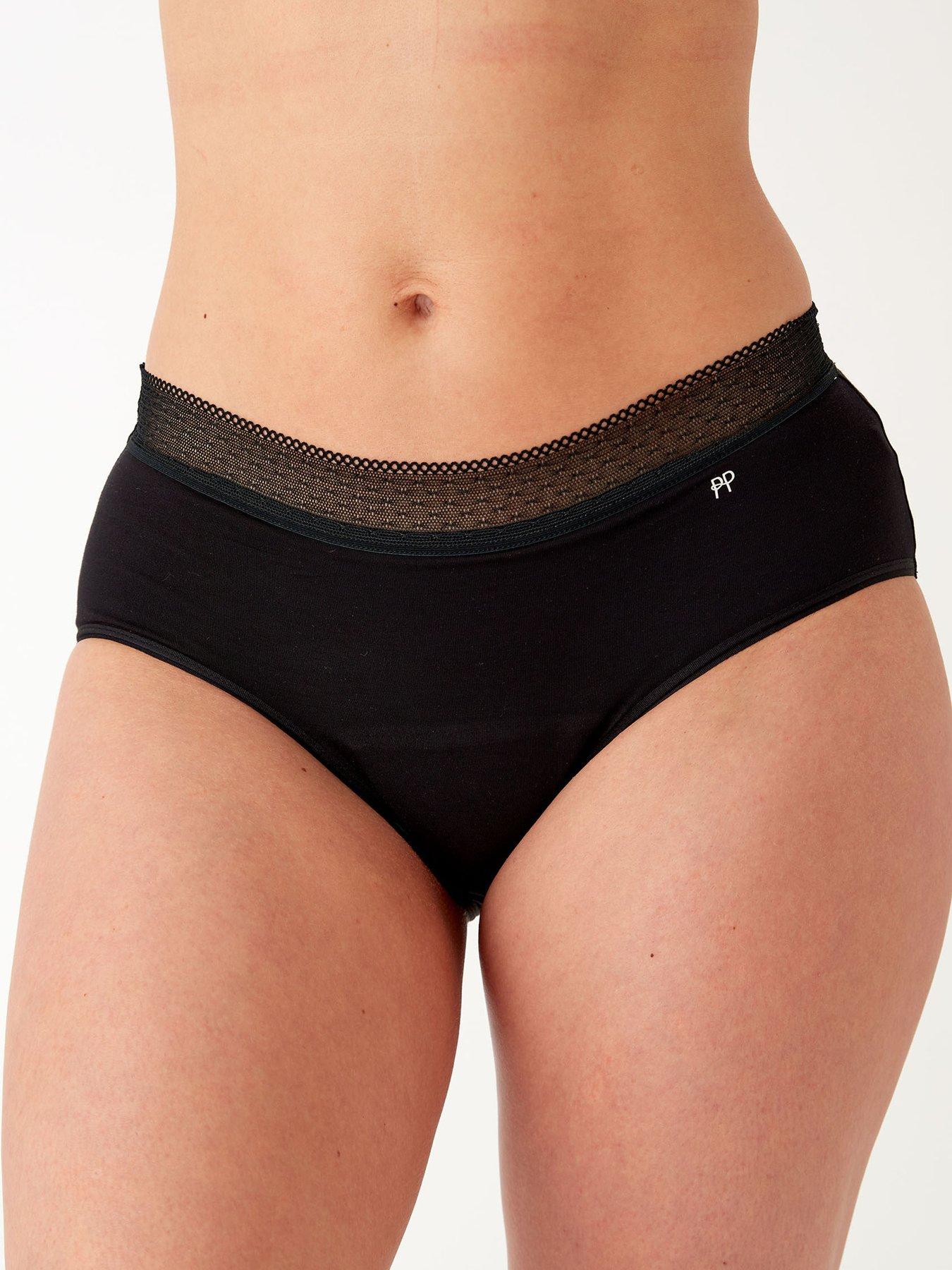 Pretty Polly Period Pant Hipster Shorts - Black