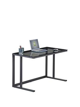 Product photograph of Alphason Air Desk Smoked Glass from very.co.uk