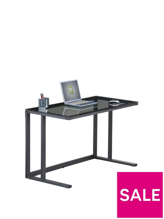 front image of alphason-air-desk-smoked-glass