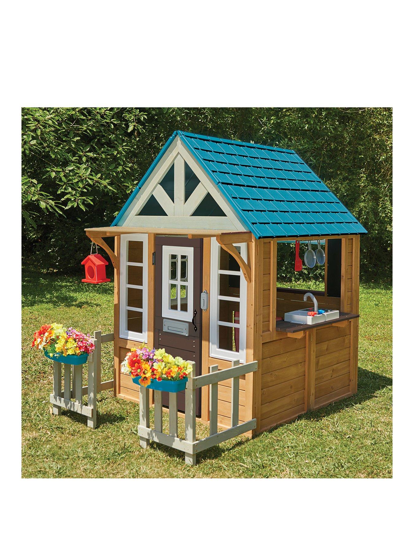 Kidkraft stonewood best sale outdoor playhouse dimensions