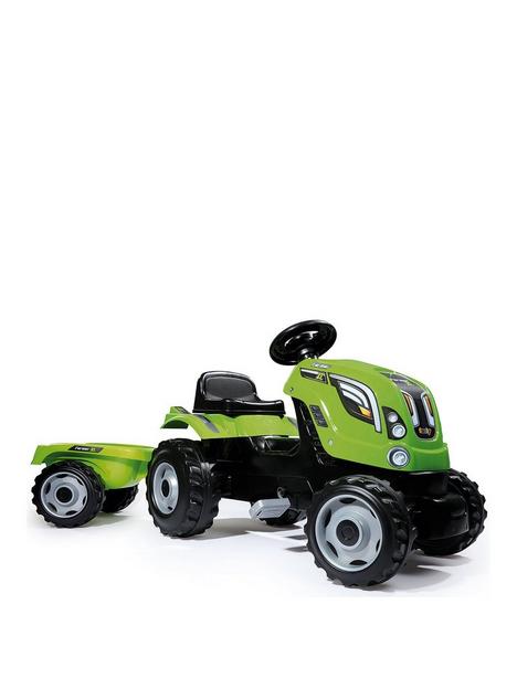 smoby-farmer-xl-green-tractor-trailer