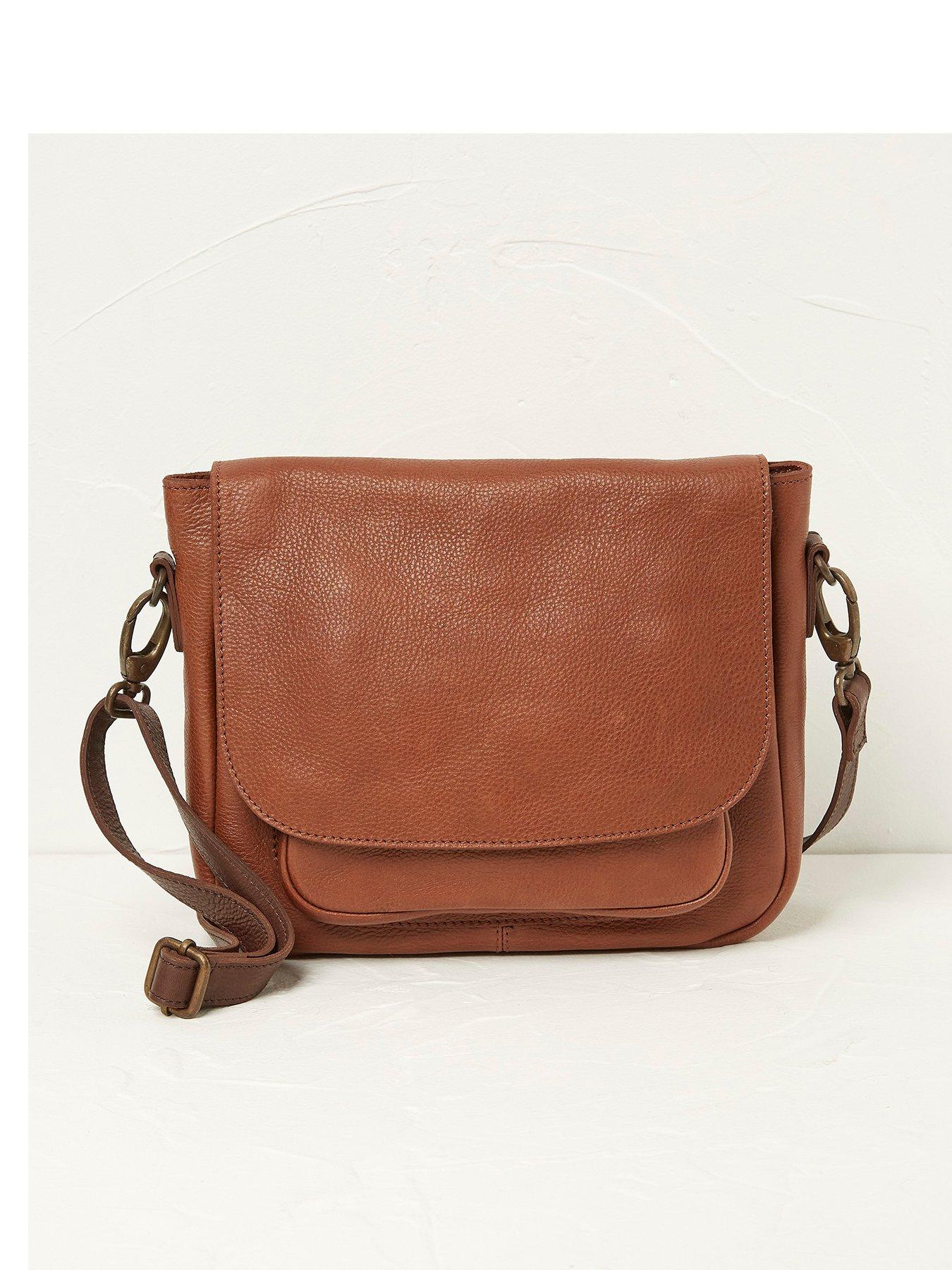 FatFace Florence Leather Bag Tan very.co.uk