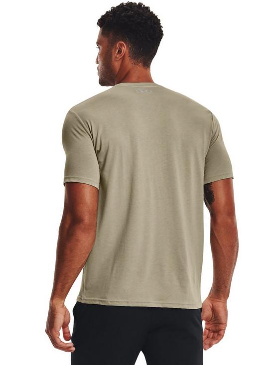 stillFront image of under-armour-training-team-issue-wordmark-short-sleevenbspt-shirt-light-khaki