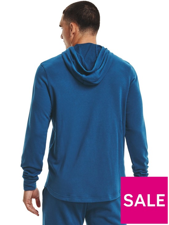stillFront image of under-armour-training-rival-terry-hoodie-navywhite