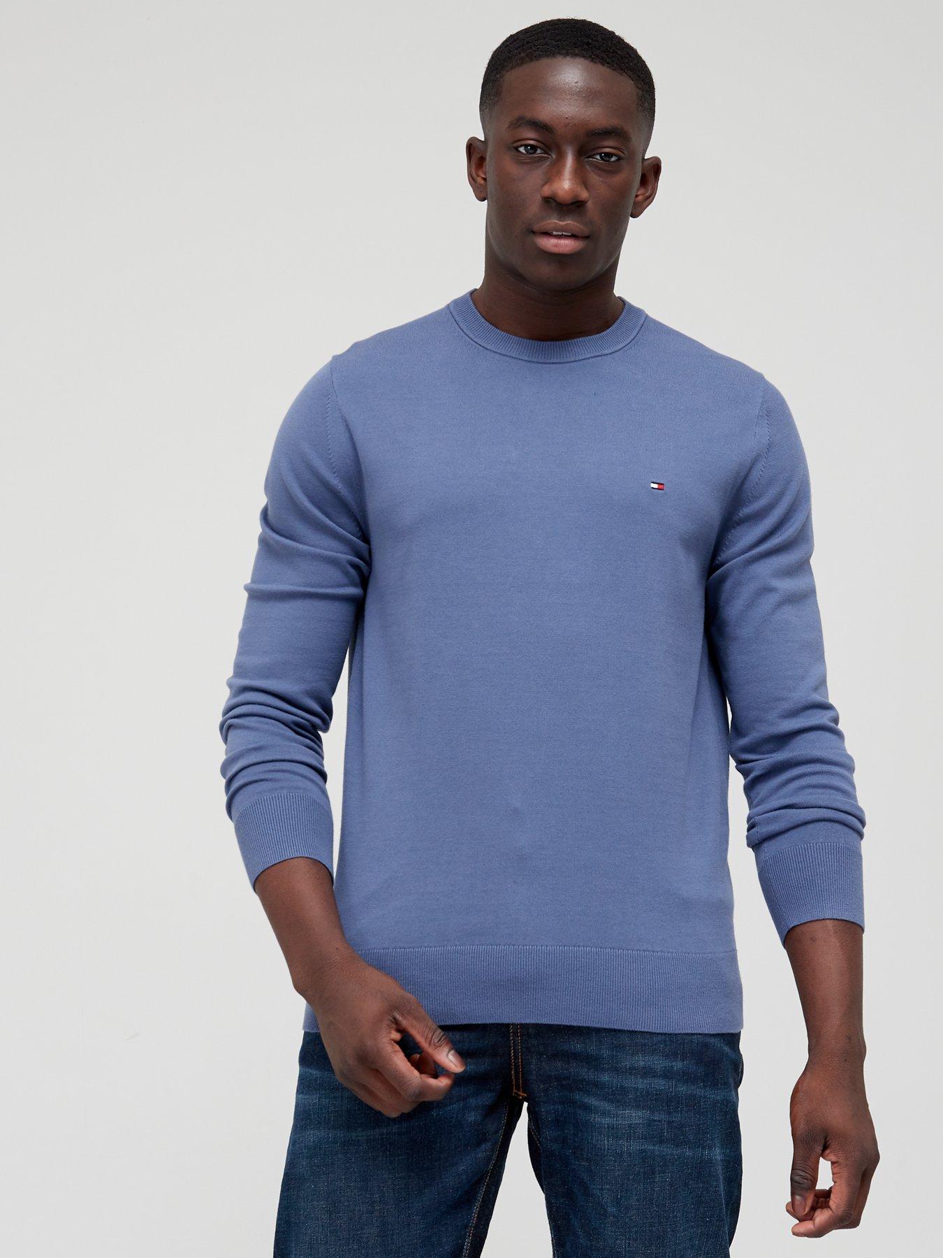 Tommy Hilfiger 1985 Knitted Jumper - Faded Indigo | very.co.uk