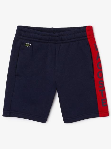 lacoste-boys-logo-panel-jog-shorts-navyred