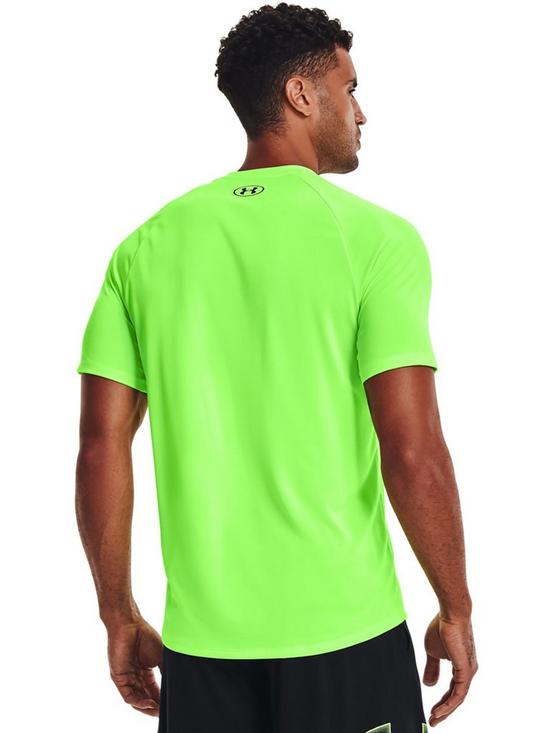 stillFront image of under-armour-training-tech-20-short-sleeve-t-shirt-limeblack