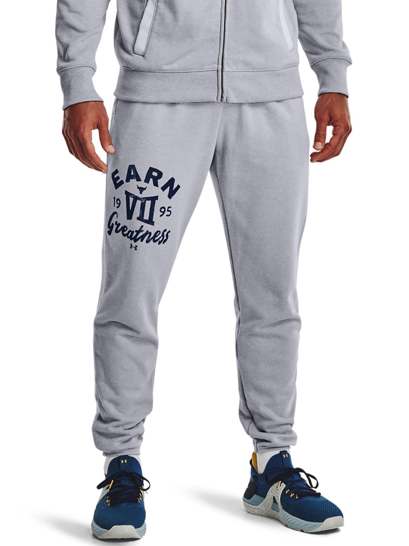 mens grey under armour sweatpants