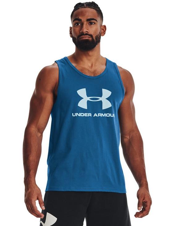 front image of under-armour-training-sportstyle-logo-tank